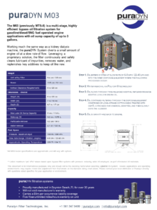 Image links to spec sheet for Puradyn M03 model