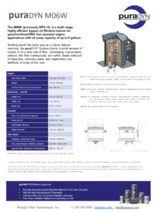 Image links to spec sheet for Puradyn M06W model